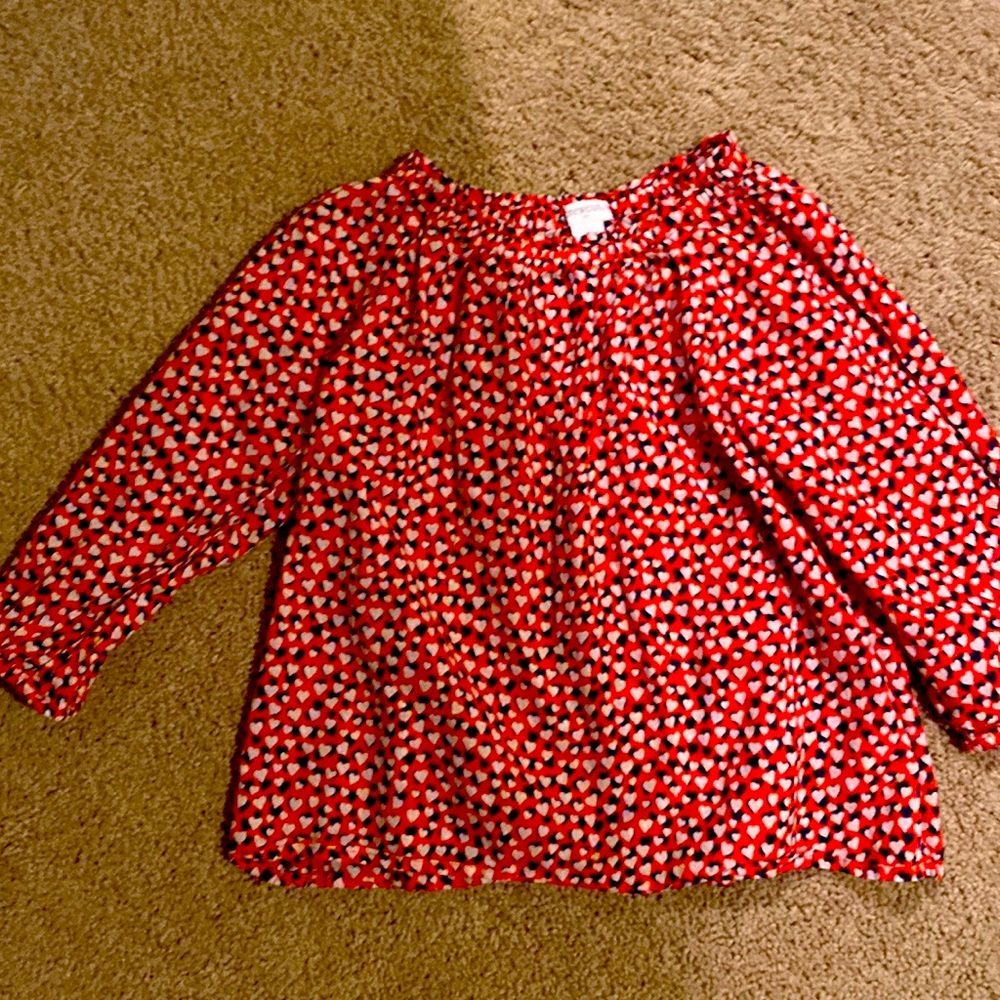 Crewcuts size 8 blouse with hearts